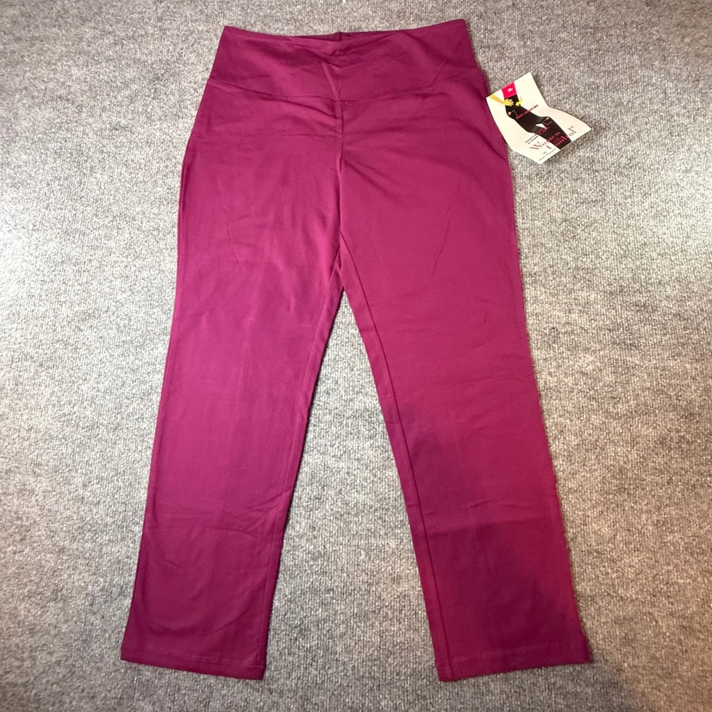 Women With Control Renee Greenstein Purple Crop Shape Enhancing Pants MP NWT